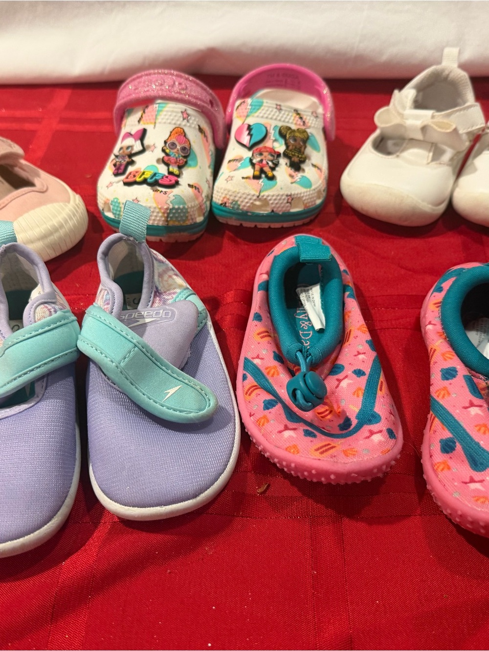Speedo Kids Lavender and Aqua Hook-and-Loop Water Shoes